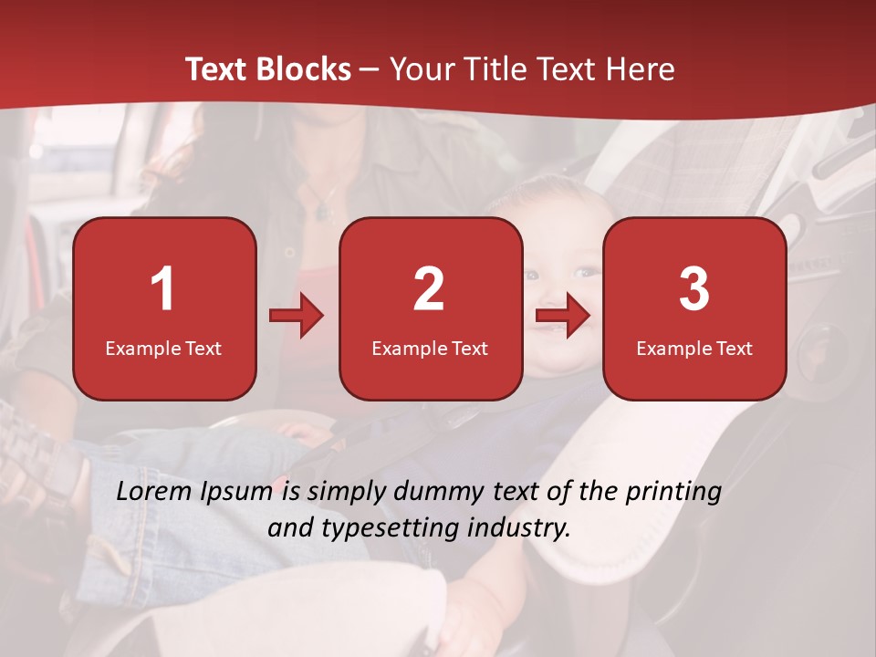A Woman Sitting In A Car Seat With A Child PowerPoint Template