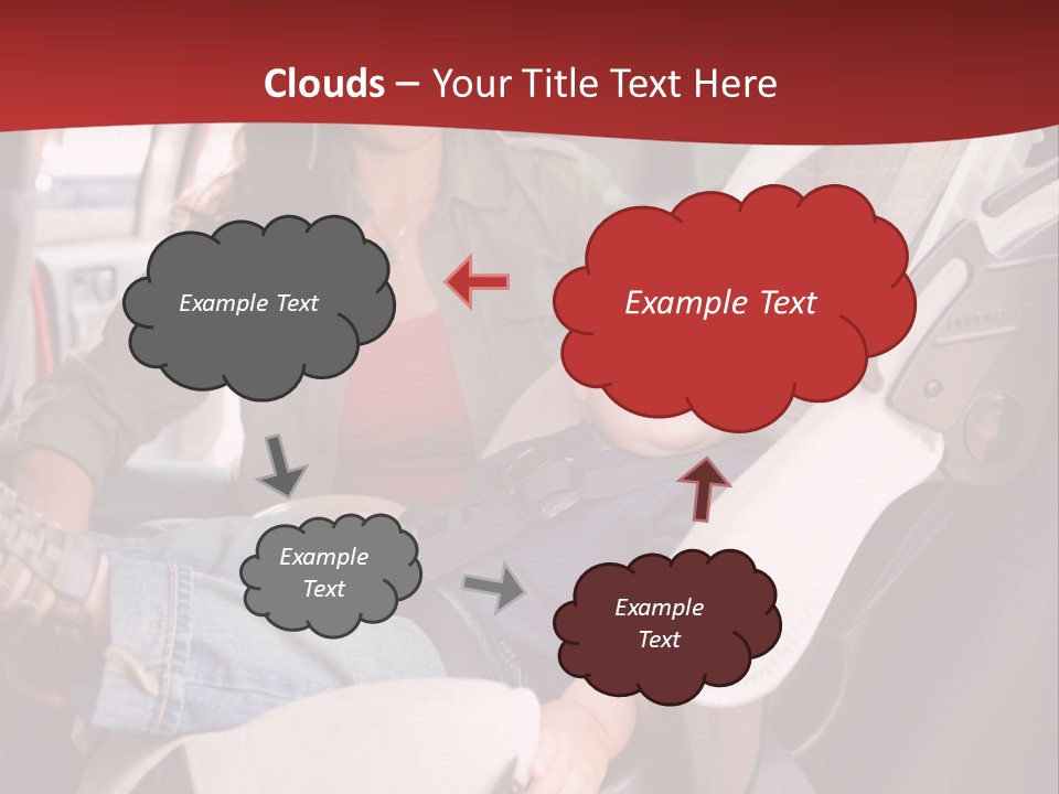 A Woman Sitting In A Car Seat With A Child PowerPoint Template