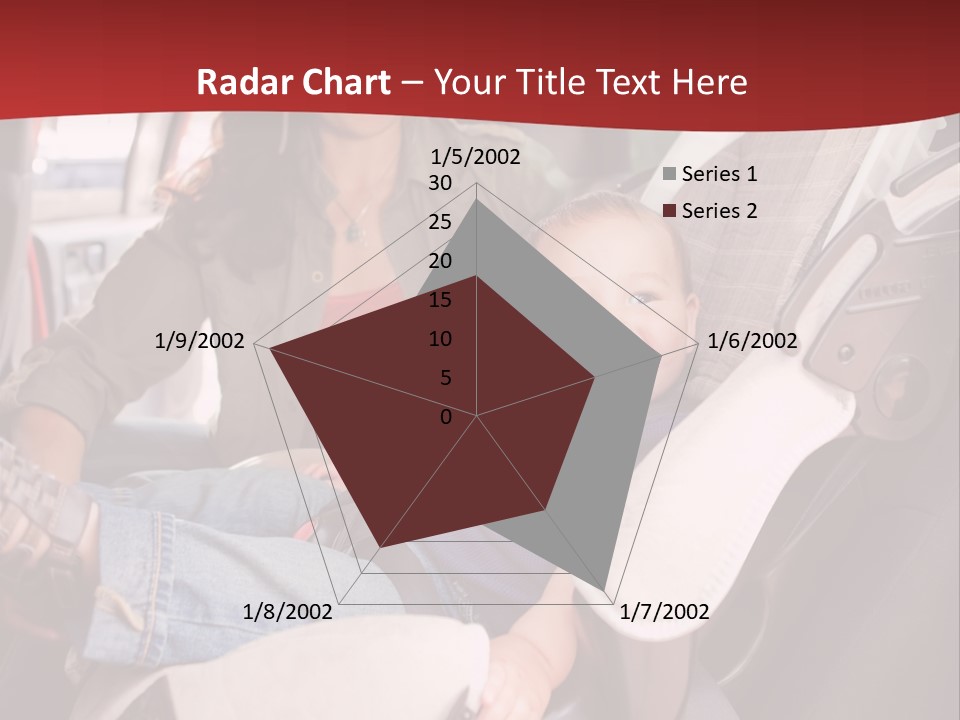 A Woman Sitting In A Car Seat With A Child PowerPoint Template