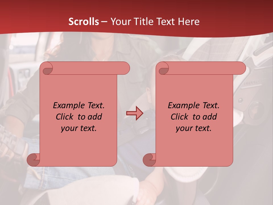 A Woman Sitting In A Car Seat With A Child PowerPoint Template