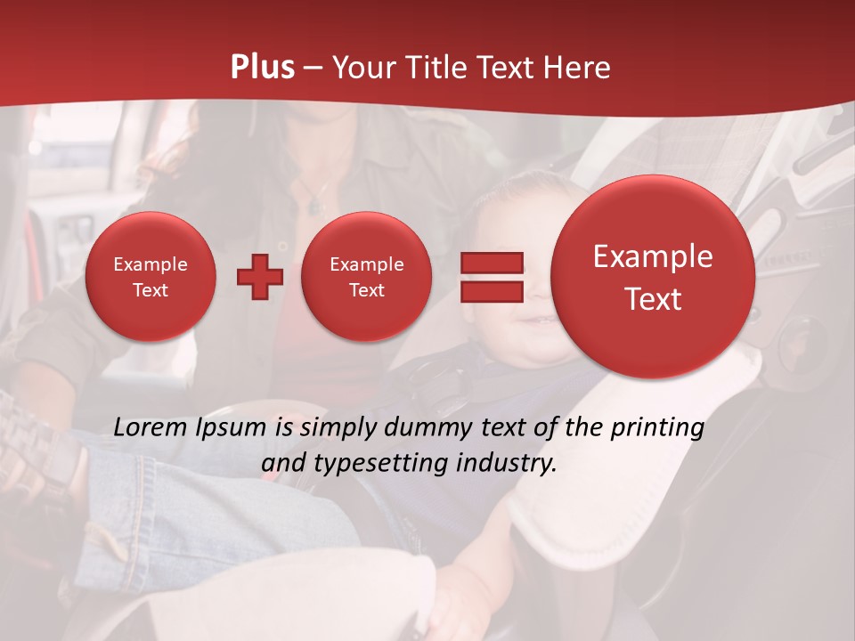 A Woman Sitting In A Car Seat With A Child PowerPoint Template