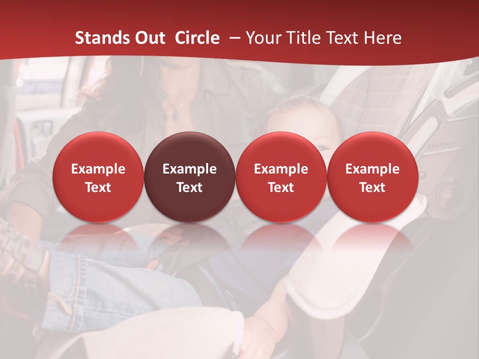 A Woman Sitting In A Car Seat With A Child PowerPoint Template