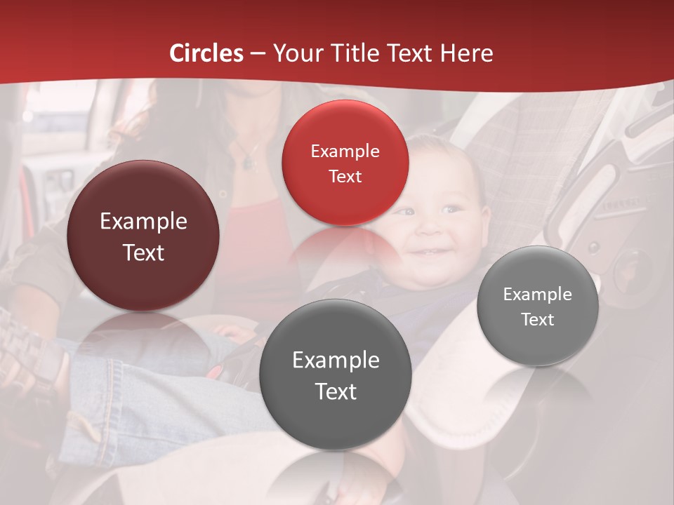 A Woman Sitting In A Car Seat With A Child PowerPoint Template