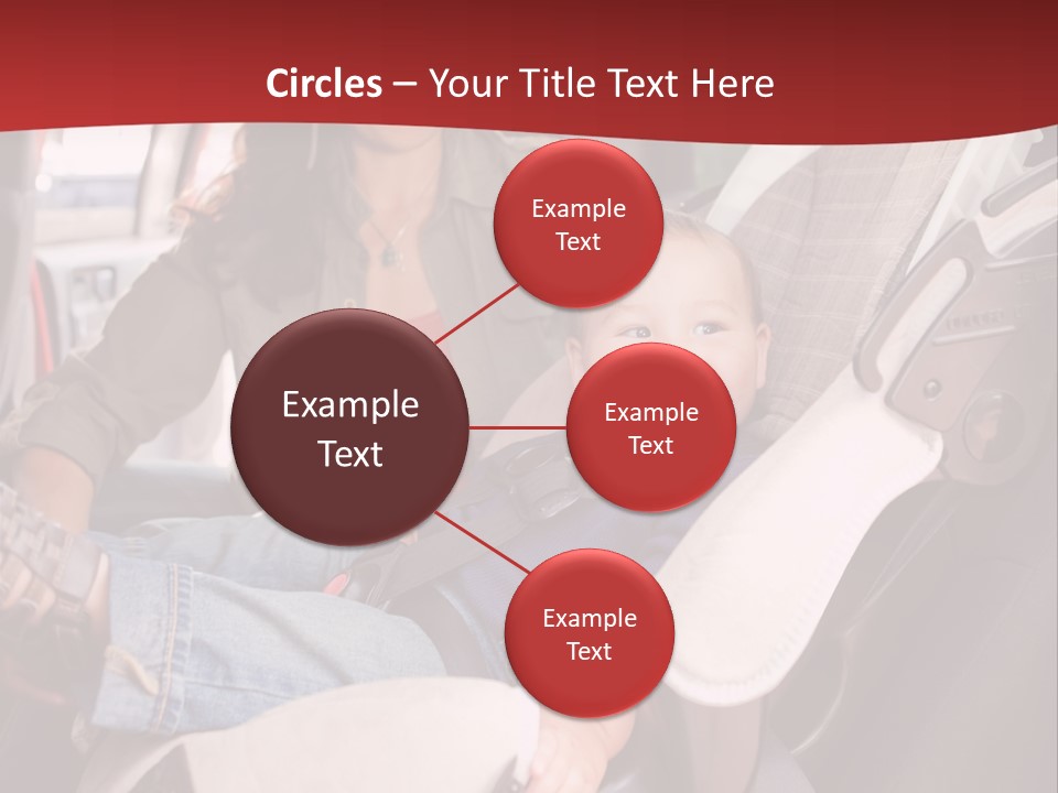 A Woman Sitting In A Car Seat With A Child PowerPoint Template