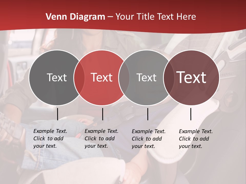 A Woman Sitting In A Car Seat With A Child PowerPoint Template