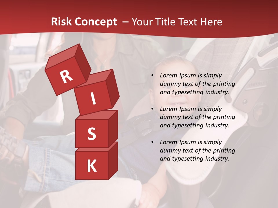 A Woman Sitting In A Car Seat With A Child PowerPoint Template