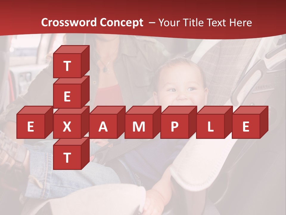 A Woman Sitting In A Car Seat With A Child PowerPoint Template