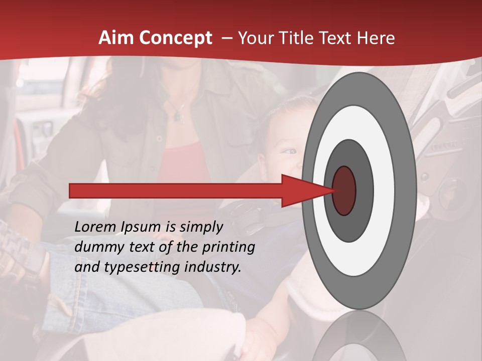 A Woman Sitting In A Car Seat With A Child PowerPoint Template