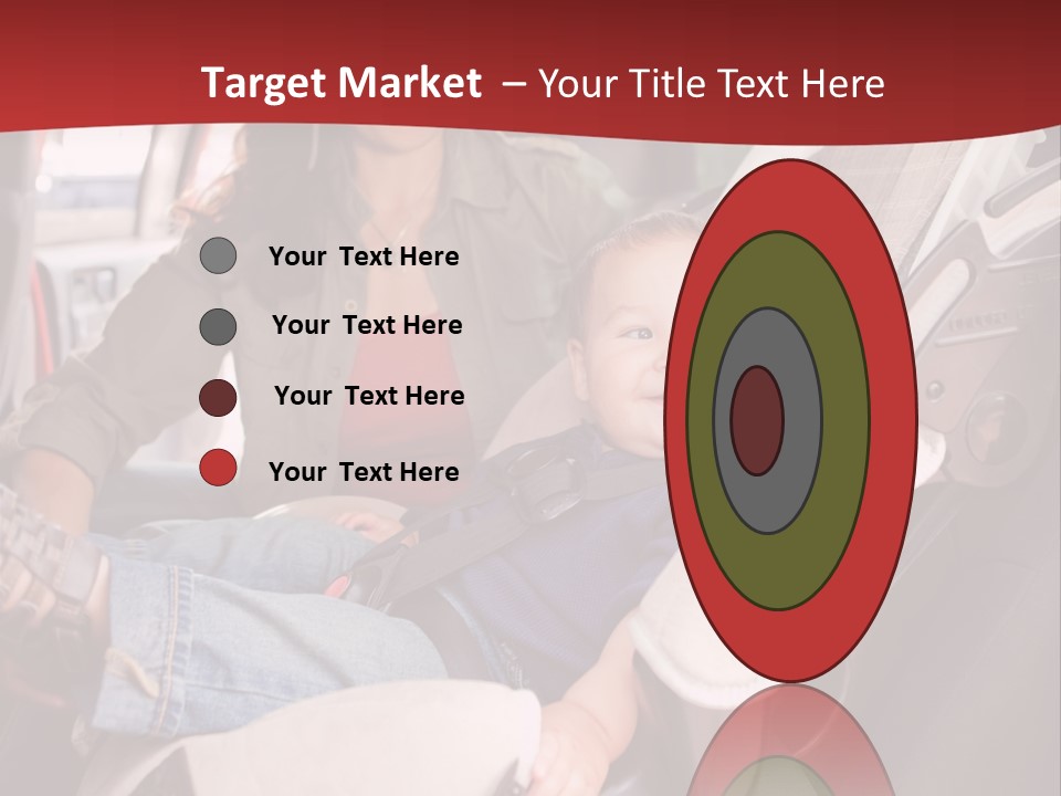A Woman Sitting In A Car Seat With A Child PowerPoint Template