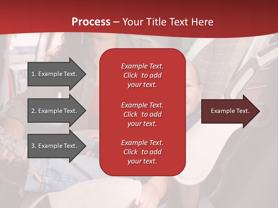 A Woman Sitting In A Car Seat With A Child PowerPoint Template