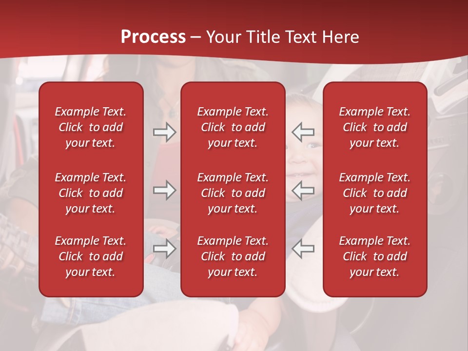 A Woman Sitting In A Car Seat With A Child PowerPoint Template