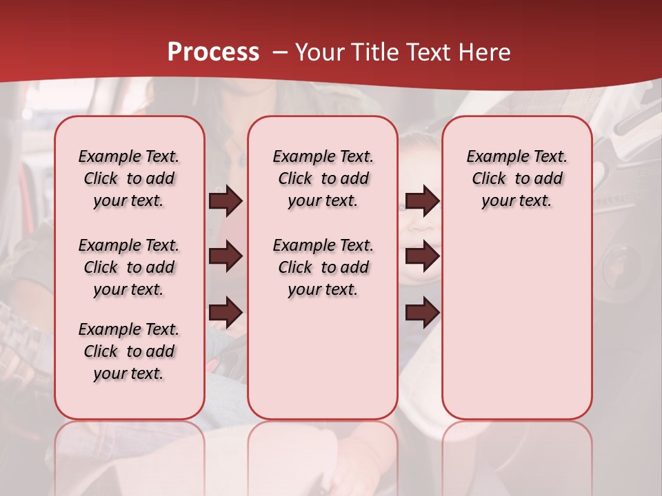 A Woman Sitting In A Car Seat With A Child PowerPoint Template
