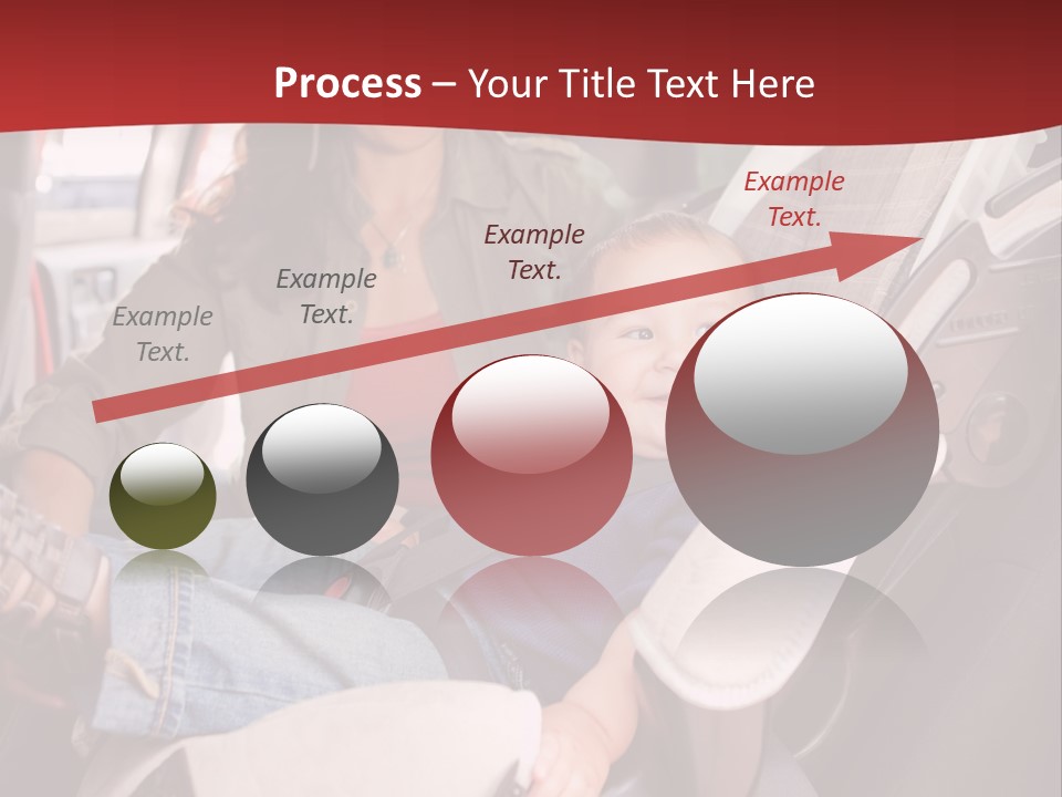 A Woman Sitting In A Car Seat With A Child PowerPoint Template
