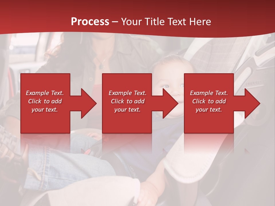 A Woman Sitting In A Car Seat With A Child PowerPoint Template