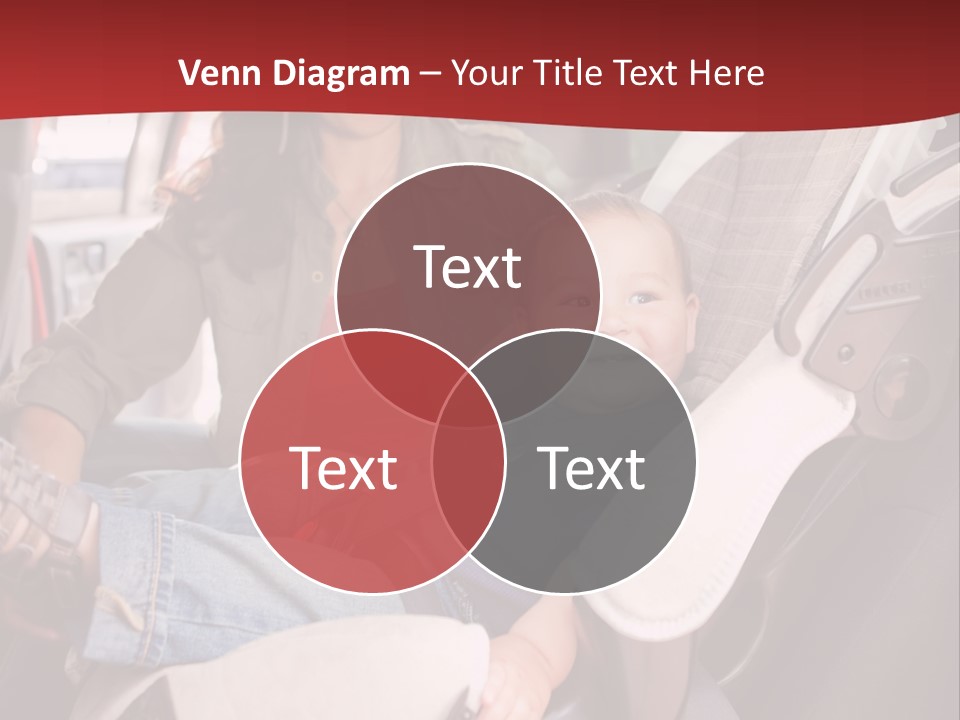 A Woman Sitting In A Car Seat With A Child PowerPoint Template