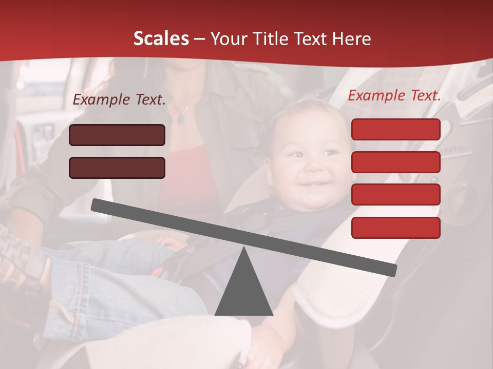 A Woman Sitting In A Car Seat With A Child PowerPoint Template