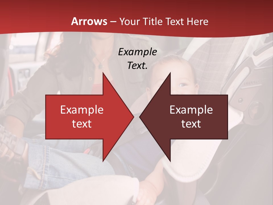 A Woman Sitting In A Car Seat With A Child PowerPoint Template