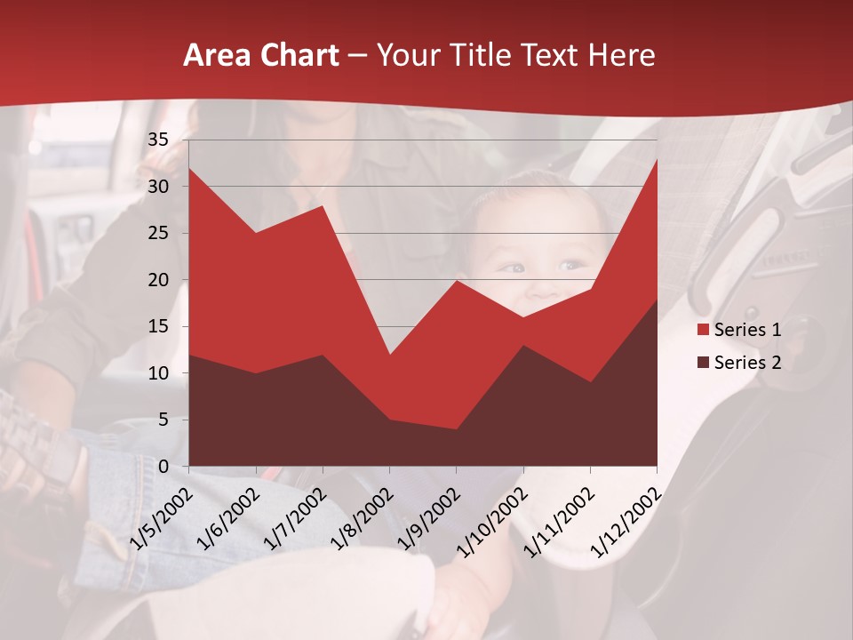 A Woman Sitting In A Car Seat With A Child PowerPoint Template