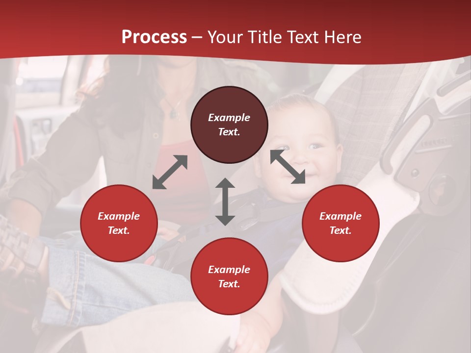 A Woman Sitting In A Car Seat With A Child PowerPoint Template