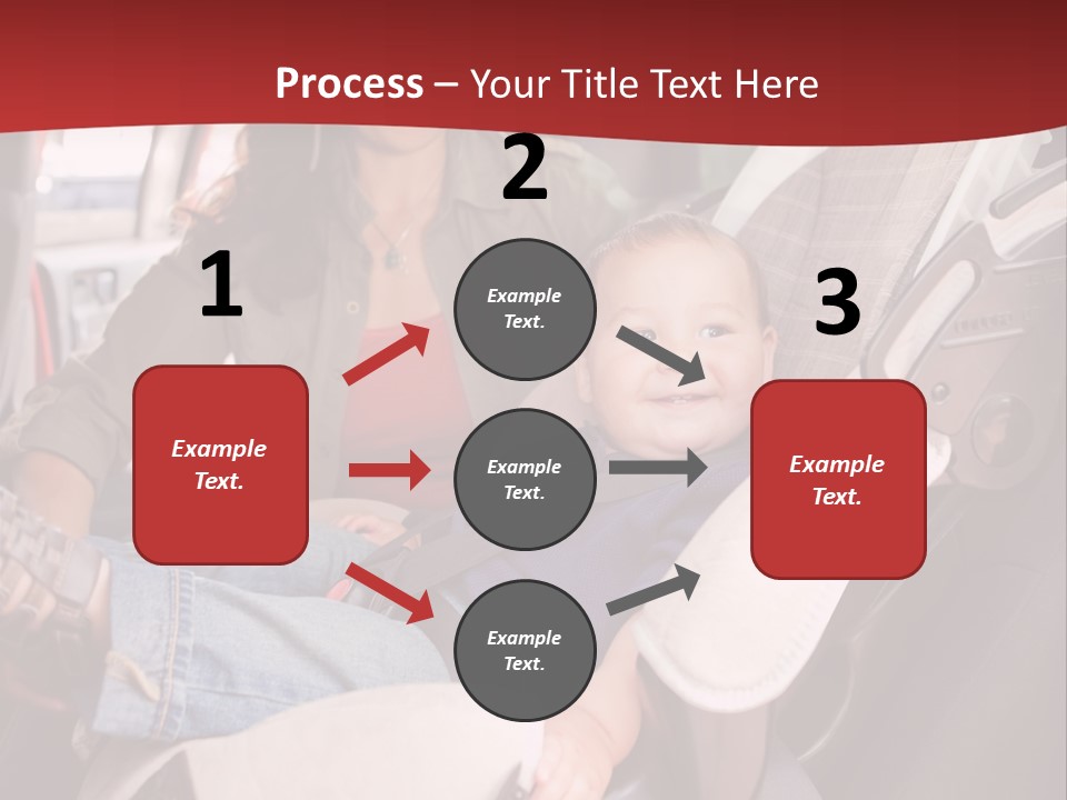 A Woman Sitting In A Car Seat With A Child PowerPoint Template