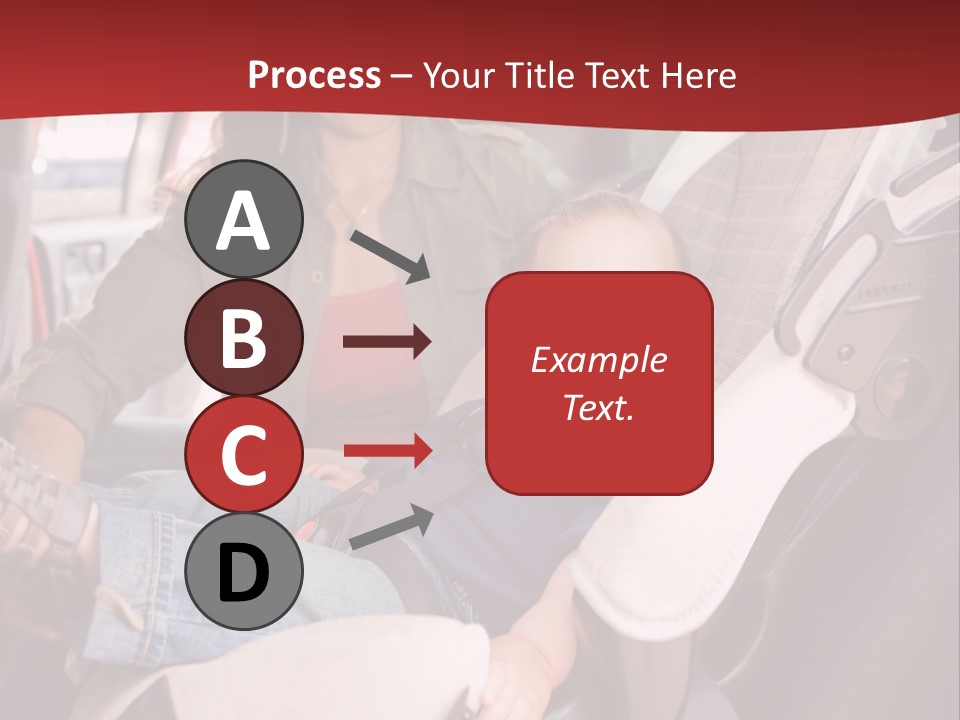 A Woman Sitting In A Car Seat With A Child PowerPoint Template