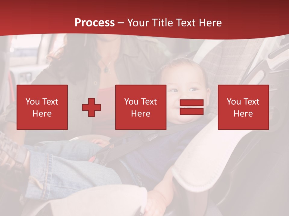 A Woman Sitting In A Car Seat With A Child PowerPoint Template