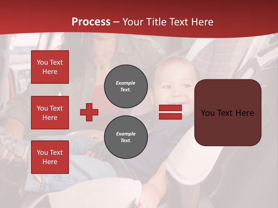 A Woman Sitting In A Car Seat With A Child PowerPoint Template