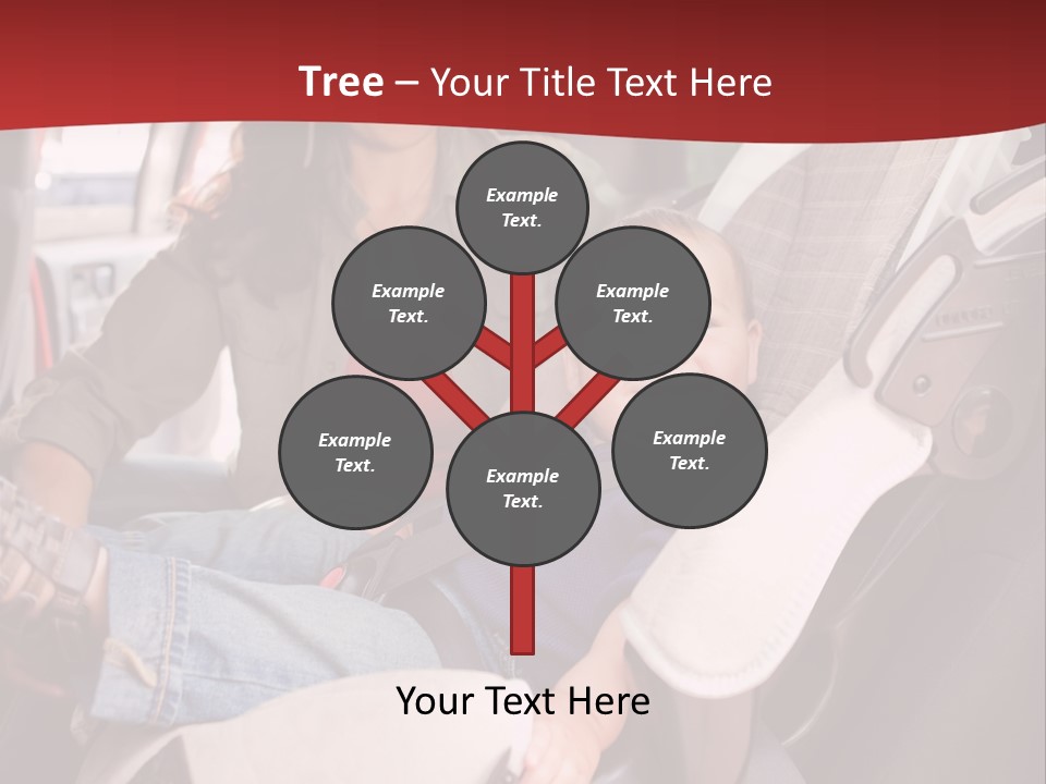 A Woman Sitting In A Car Seat With A Child PowerPoint Template