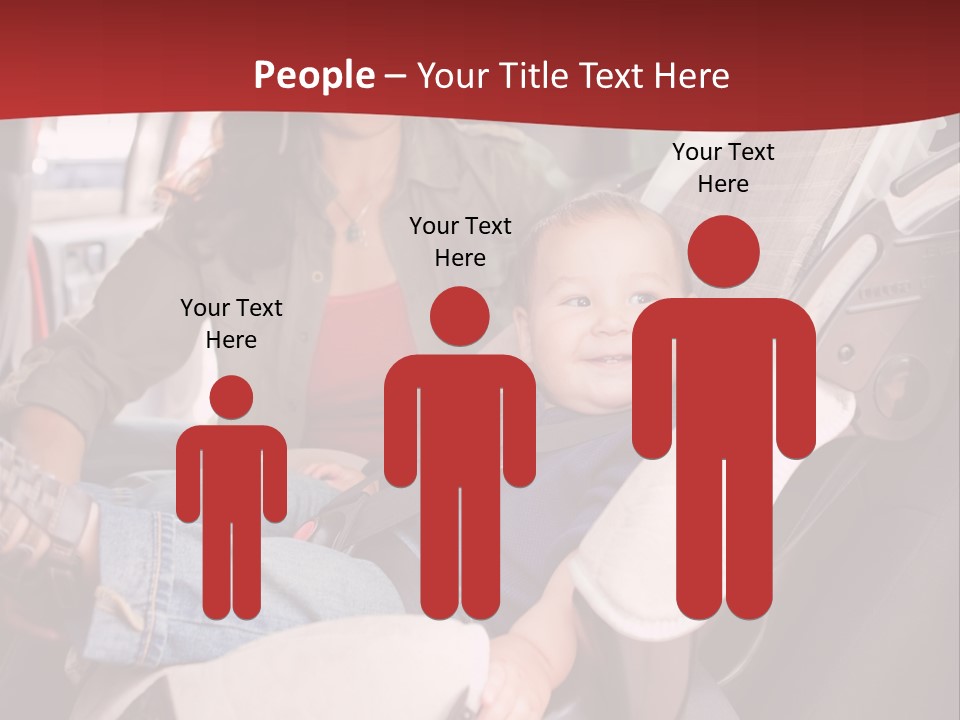 A Woman Sitting In A Car Seat With A Child PowerPoint Template