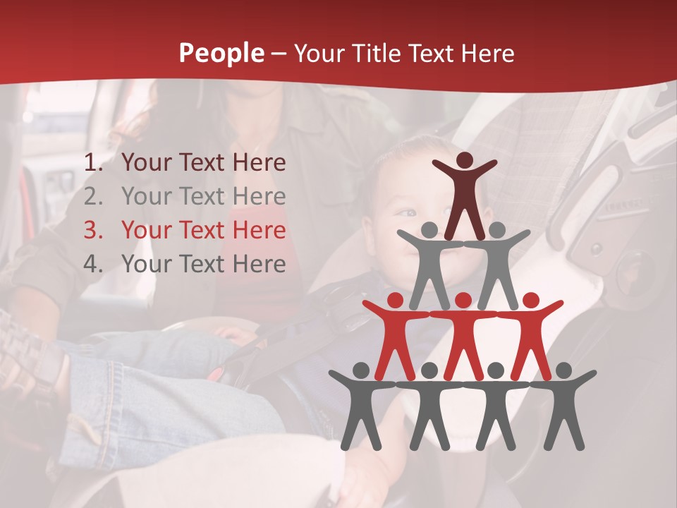 A Woman Sitting In A Car Seat With A Child PowerPoint Template