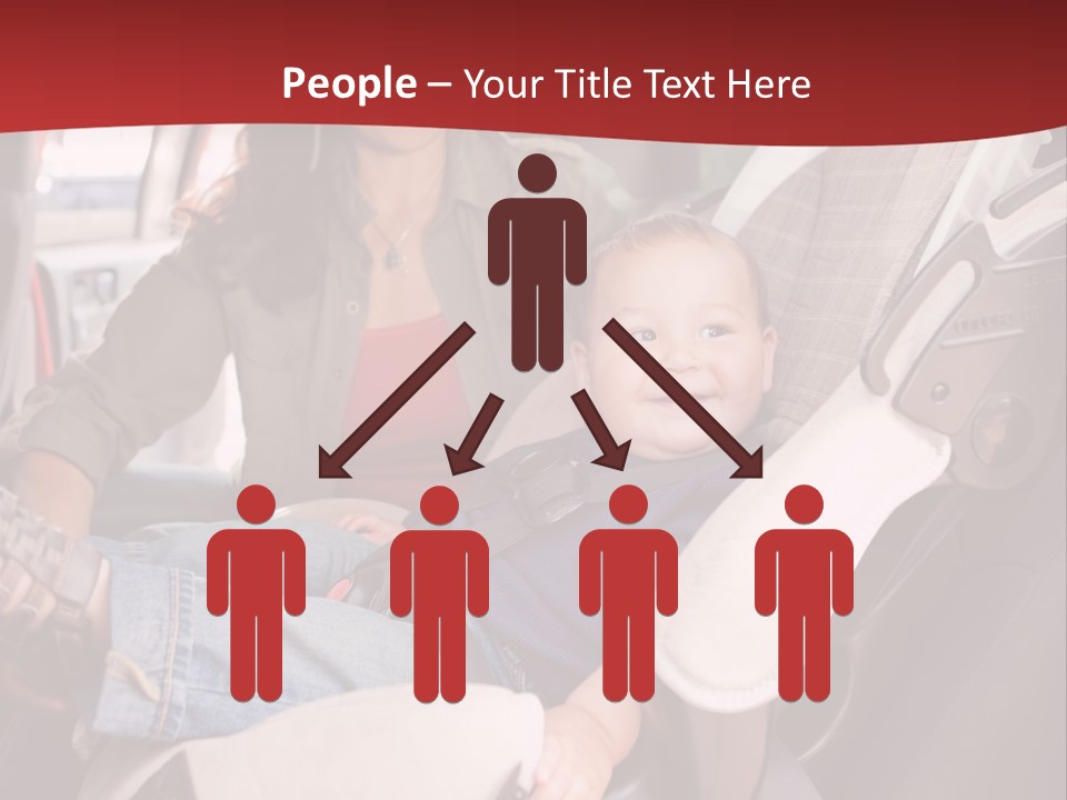 A Woman Sitting In A Car Seat With A Child PowerPoint Template
