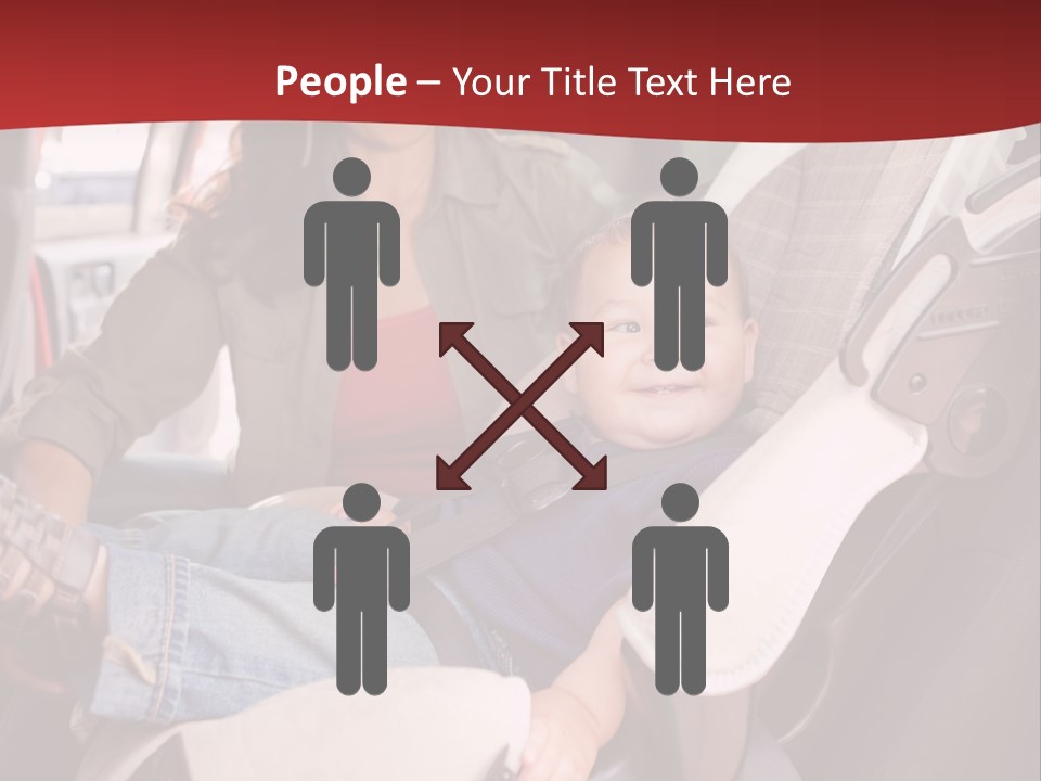 A Woman Sitting In A Car Seat With A Child PowerPoint Template