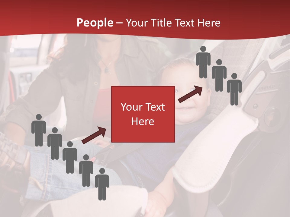 A Woman Sitting In A Car Seat With A Child PowerPoint Template