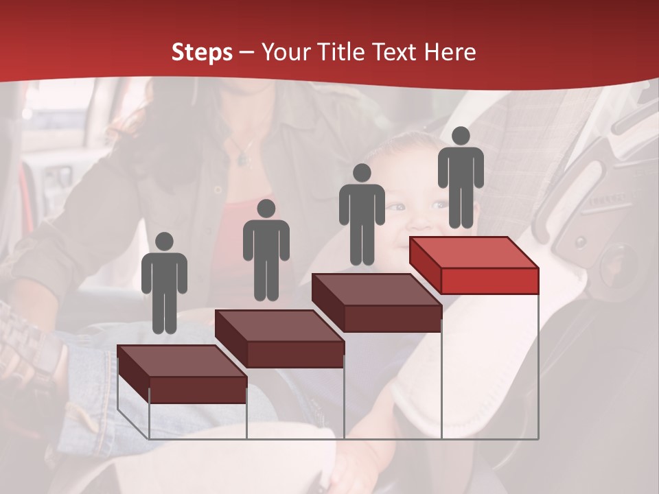 A Woman Sitting In A Car Seat With A Child PowerPoint Template