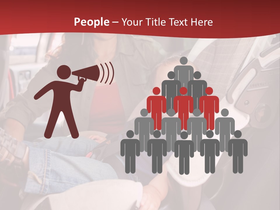 A Woman Sitting In A Car Seat With A Child PowerPoint Template