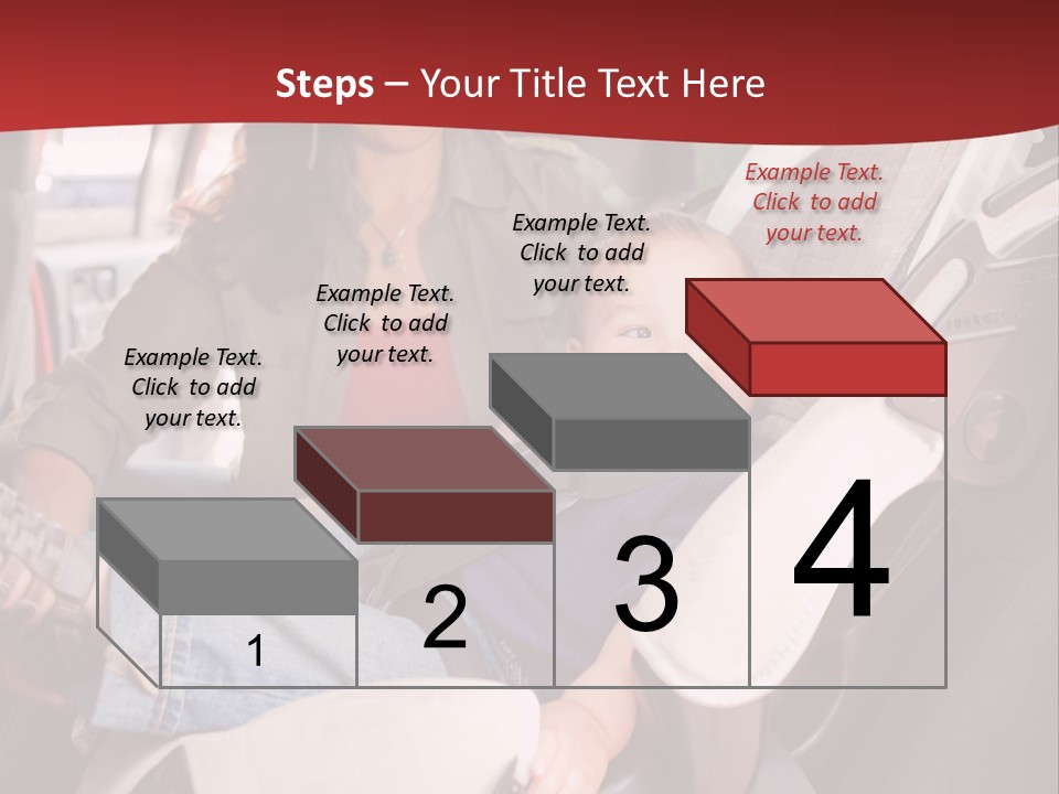 A Woman Sitting In A Car Seat With A Child PowerPoint Template