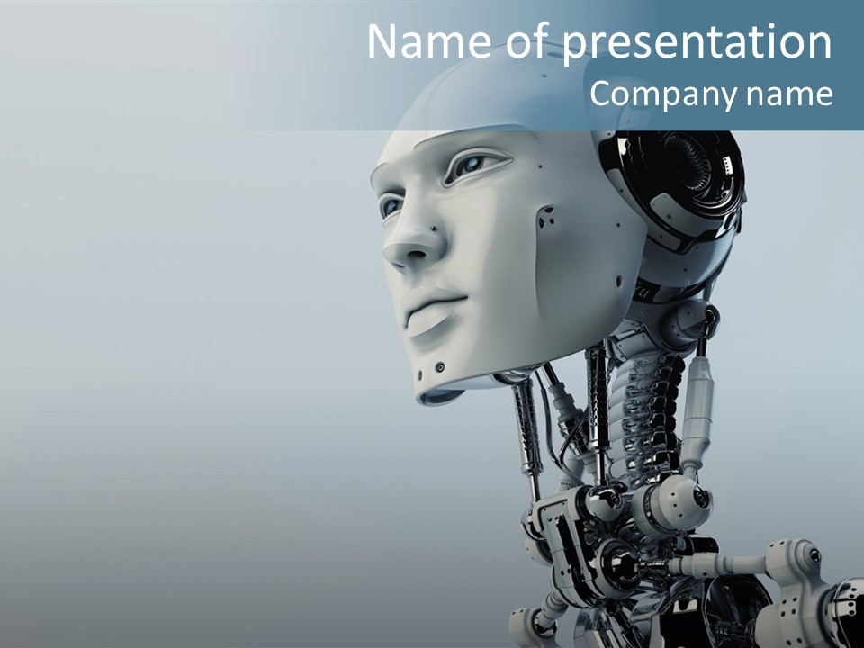 Artificial Male Cybernetics PowerPoint Template