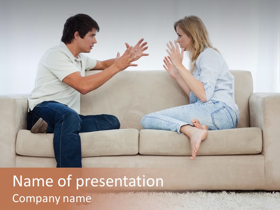 Opposite Raised Argument PowerPoint Template