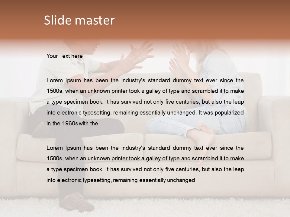 Opposite Raised Argument PowerPoint Template