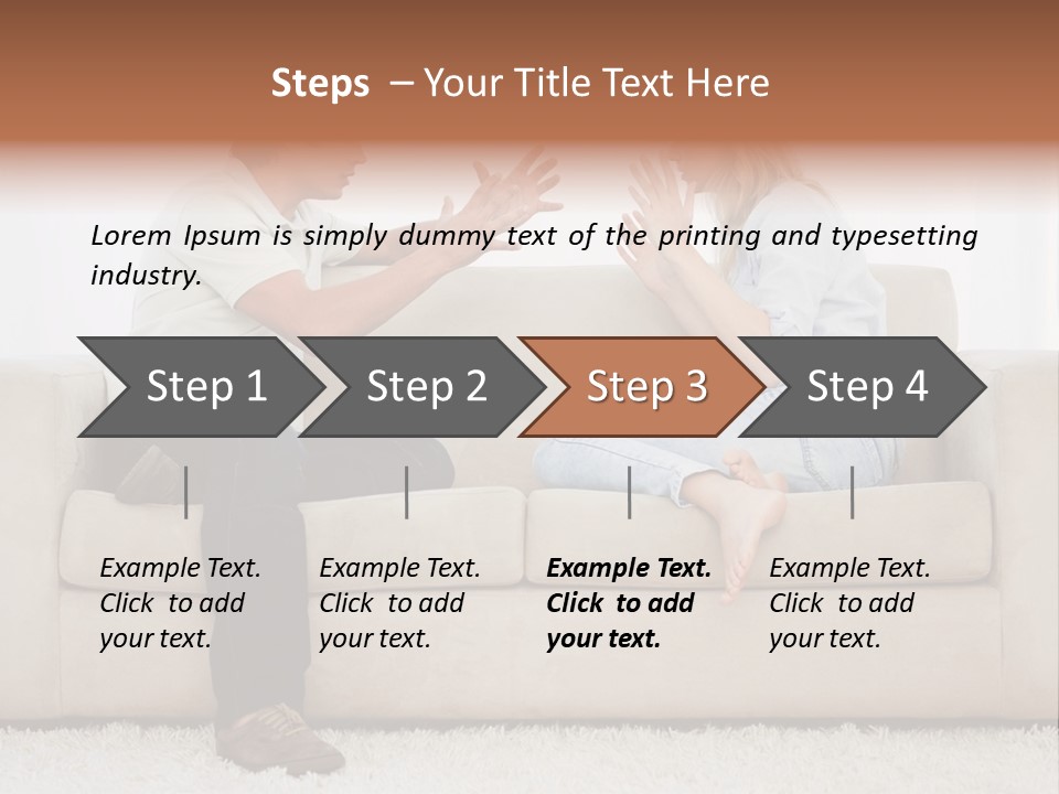 Opposite Raised Argument PowerPoint Template