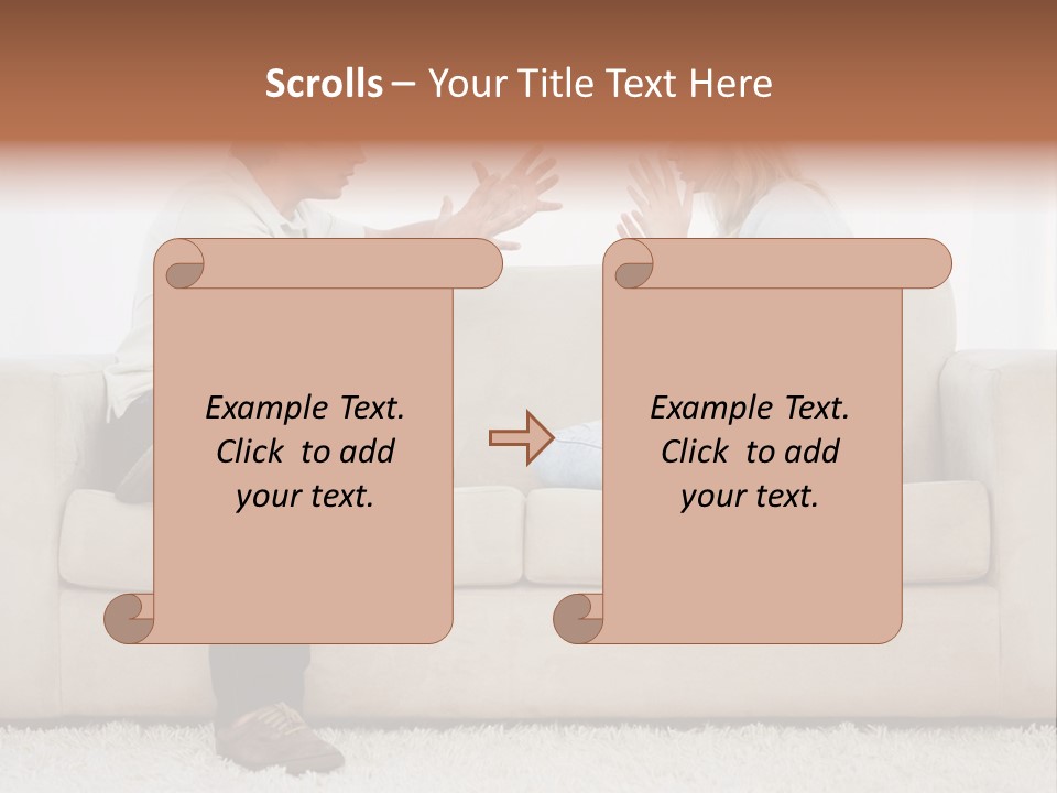 Opposite Raised Argument PowerPoint Template