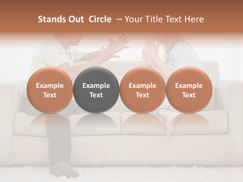 Opposite Raised Argument PowerPoint Template