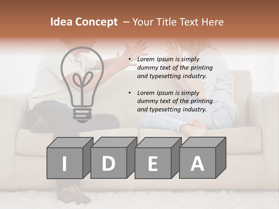 Opposite Raised Argument PowerPoint Template