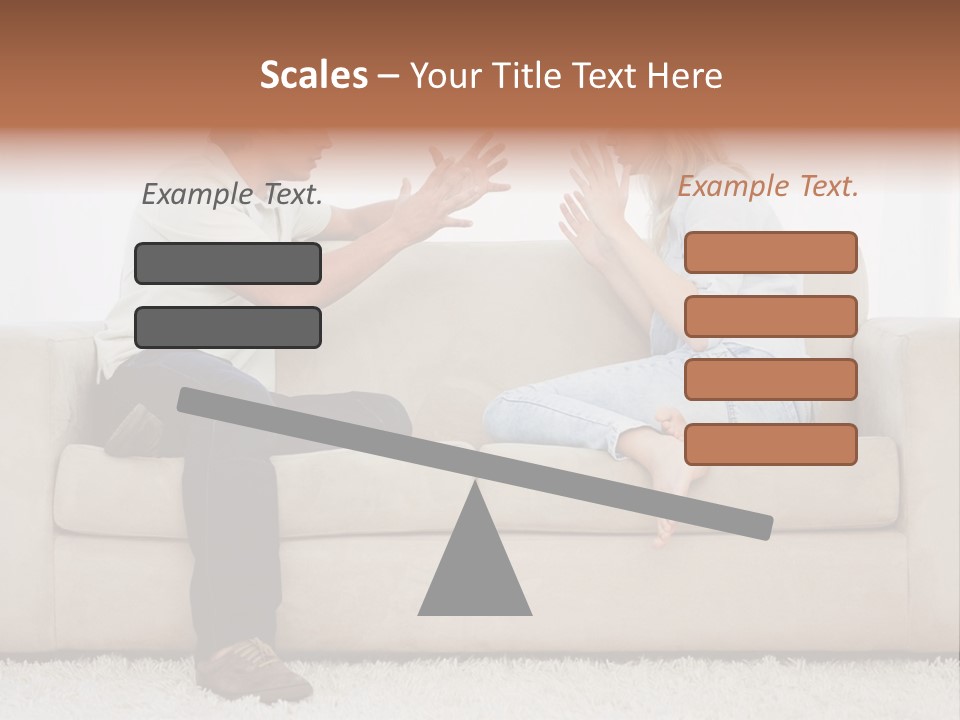 Opposite Raised Argument PowerPoint Template