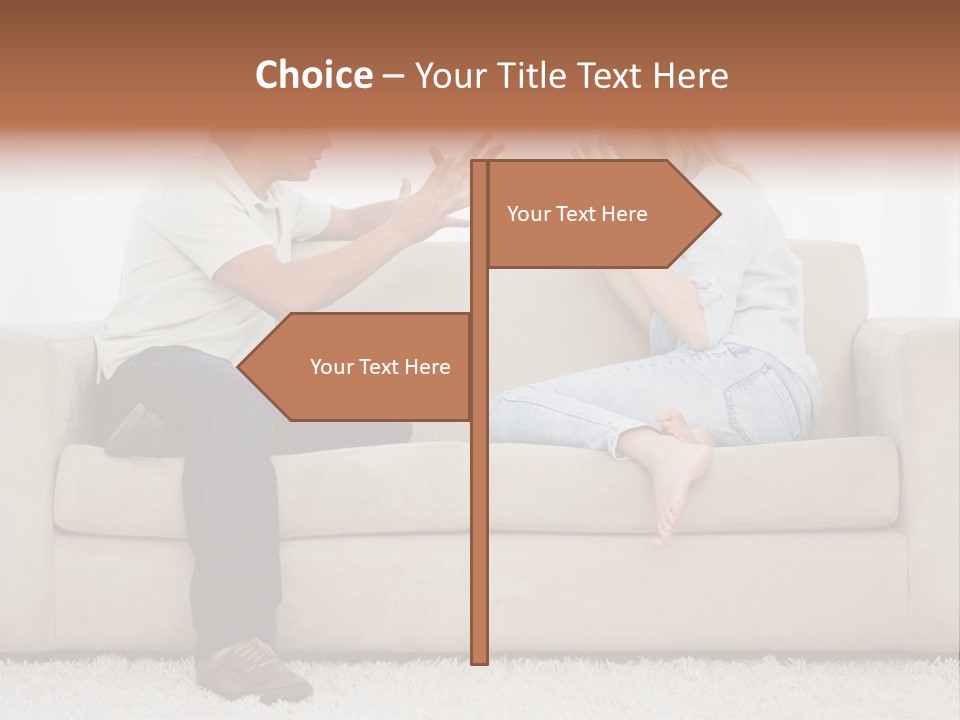 Opposite Raised Argument PowerPoint Template