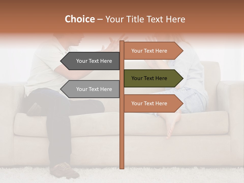 Opposite Raised Argument PowerPoint Template
