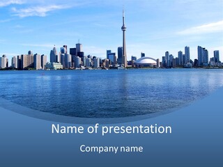 Metropolis Urban Toronto Tower PowerPoint Template