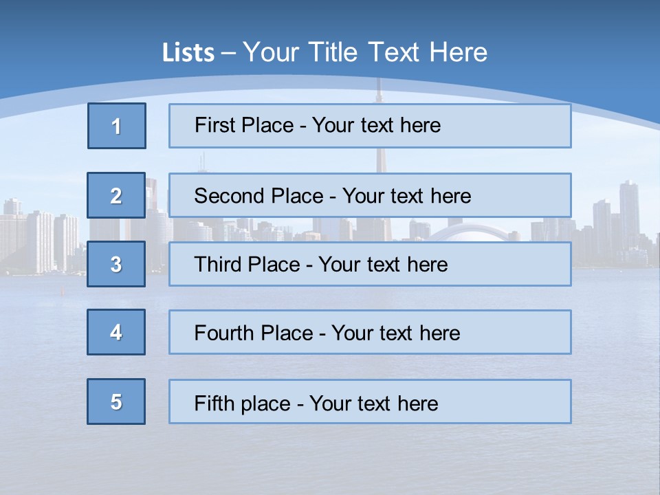 Metropolis Urban Toronto Tower PowerPoint Template