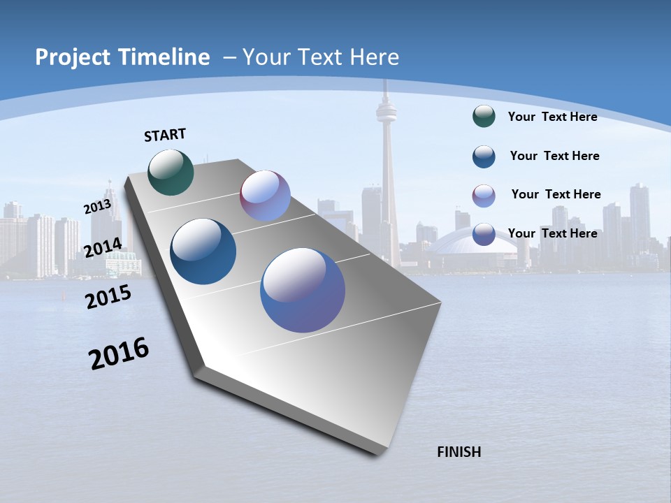 Metropolis Urban Toronto Tower PowerPoint Template