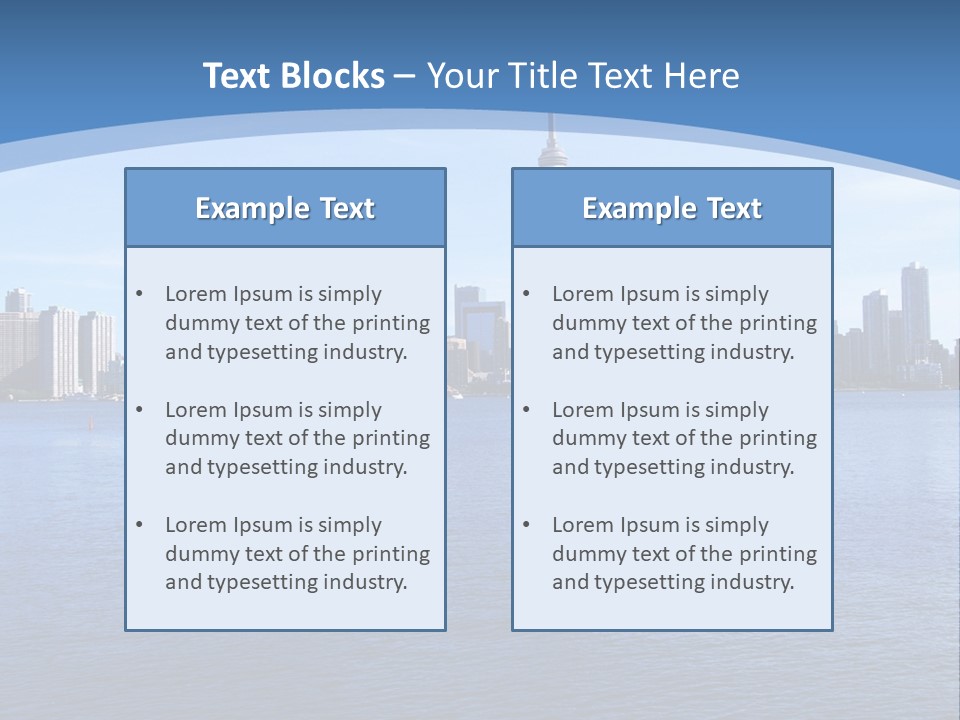 Metropolis Urban Toronto Tower PowerPoint Template